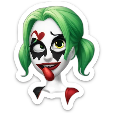 Harley quinn kiss joker sticker