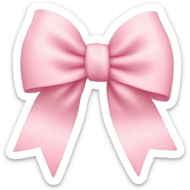 light pink bow on light pink bow sticker