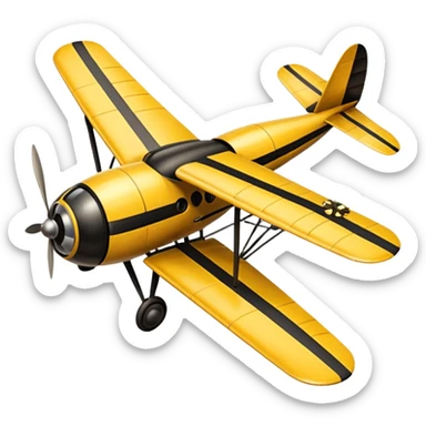 1900 earliest bumblebee flyer airliner flying for the first time observation deck for passengers long quadruple winged  sticker