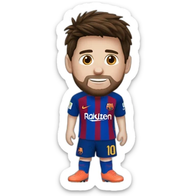 Messi als een mes sticker
