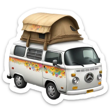 Hippie van sticker