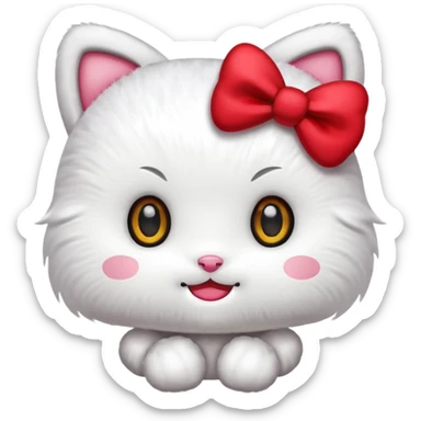 Hello kitty kawai emoji sticker