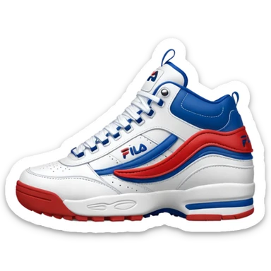 realistic ultra detailed, Fila sneakers 1995 sticker