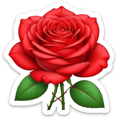 rose with kisses in it sticker