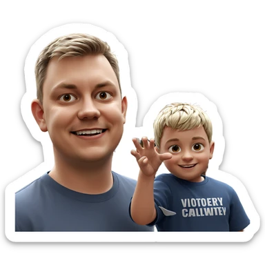 boys smiling indoors together sticker