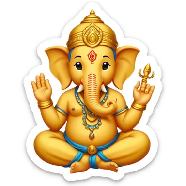 a ganesh sticker classic oniy use black colur and some lines sticker