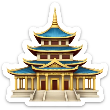 Temple, asian sticker