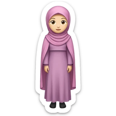 Standing up girl emoji, wearing a hijab. Include the whole body  sticker