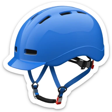 Blue Bicycle Helmet sticker