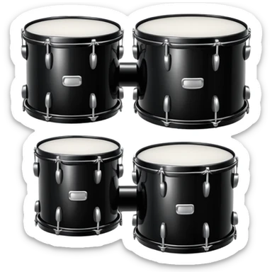 Marching bass drums sticker