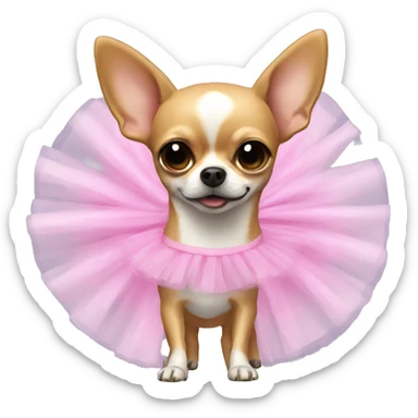 Chihuahua wearing tutu sticker