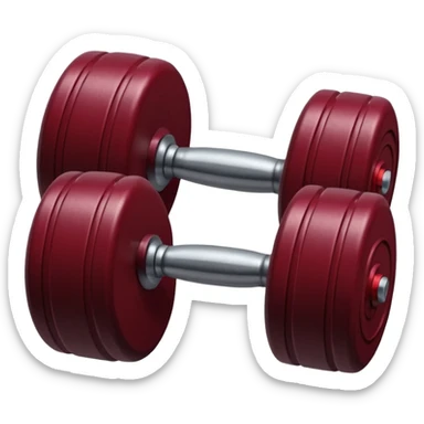 sticker de una pesa pequeña de color vino oscuro con rojo carmesí en full HD 4K sticker