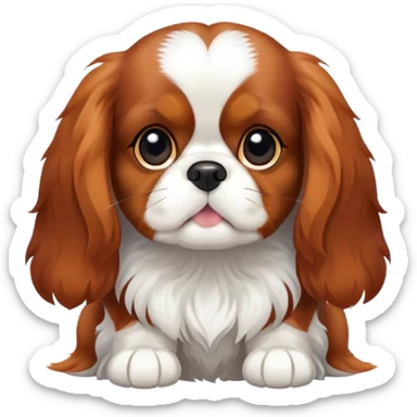 Tri color cavalier King Charles spaniel sticker