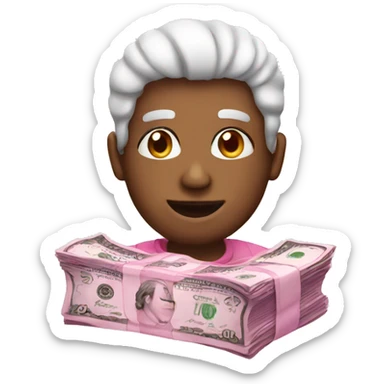 Pink money  sticker