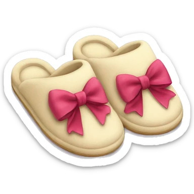 slippers with a bow  sticker
