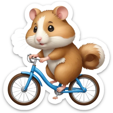 hamster ride a bike sticker