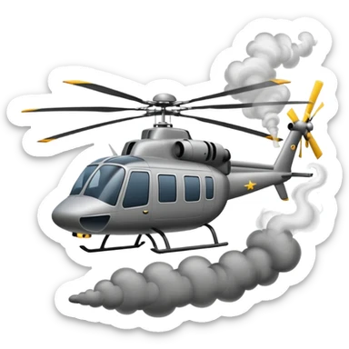  helicopter with smoke sticker