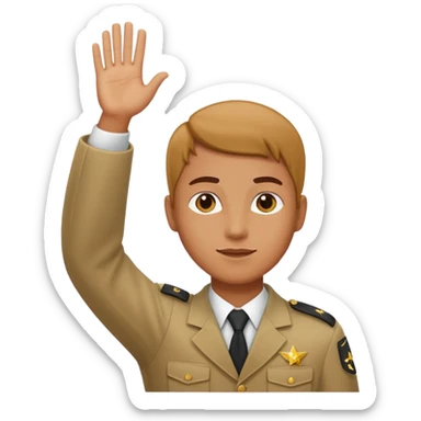 Hitler salute arm raised sticker