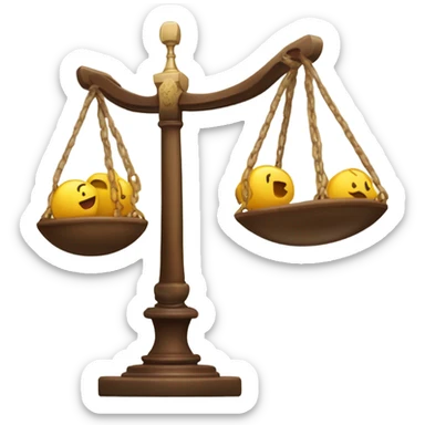 Balança com tocha serviço social sticker