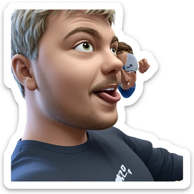 playful boys in a t-shirt sticker