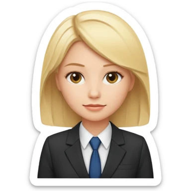 blonde womand, cute, from sector commercial sticker
