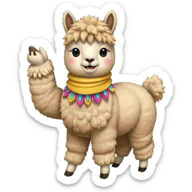 Alpaca dancing sticker