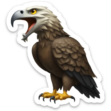 eagle with crocodile's head sticker