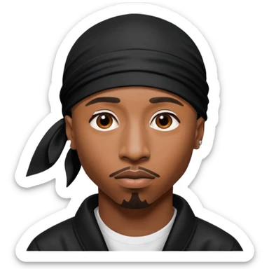 2Pac only face and durage sticker