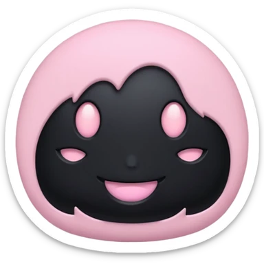 pastel goth black object sticker