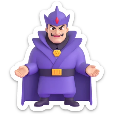 evil villain with dark powers sticker
