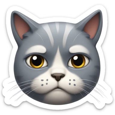 cat that is frowning  sticker