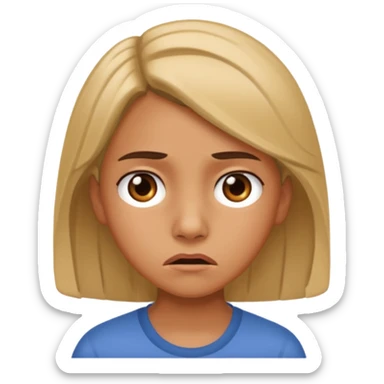 frustrated female aged 10 emoji sticker