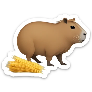 Capybara whit a mexican hay sticker
