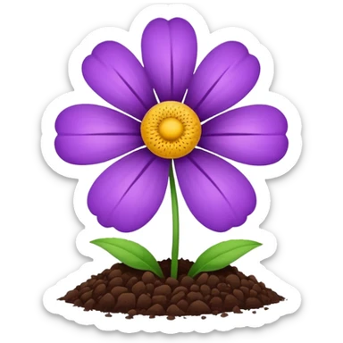 I wish there was soil instead of a flower pot. sticker