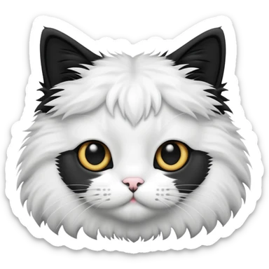 Cat black and white  sticker