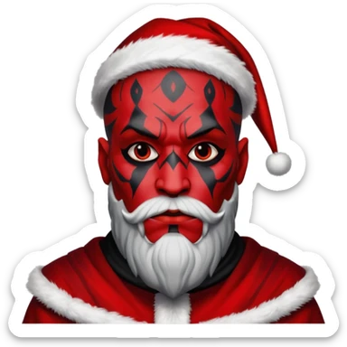 darth maul santa sticker