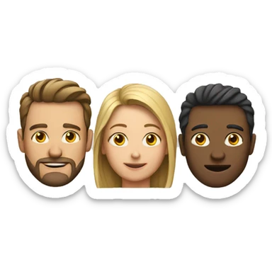 man with woman with man wth woman  sticker