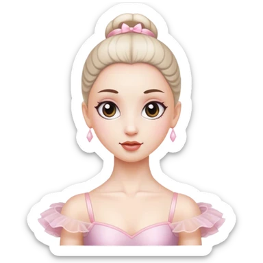 a ballerina white girl sticker