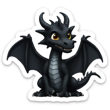 Black Morningstartai dragon sticker