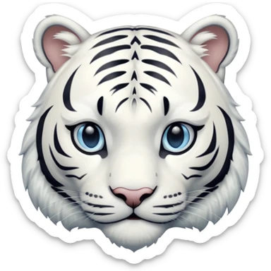 White tiger blue eyes sticker