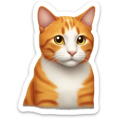Orange cat  sticker