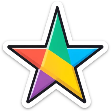 Rainbow Six Pointed Star sticker