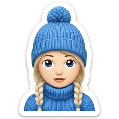 winter knit hat sticker