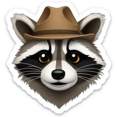 Redneck raccoon sticker