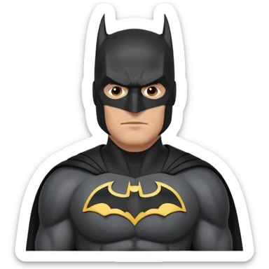 caucasian batman standing sticker