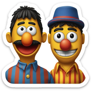 bert and ernie sticker