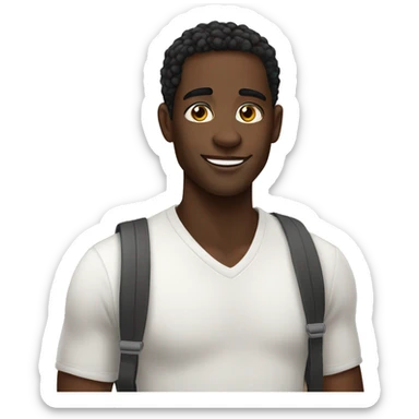 Black guy with vitiligo ￼ sticker