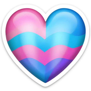 Trans pride heart sticker