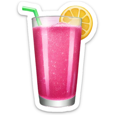 Pink sparkly drink  sticker