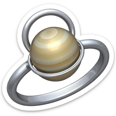 Cœur avec l’anneau de saturne sticker
